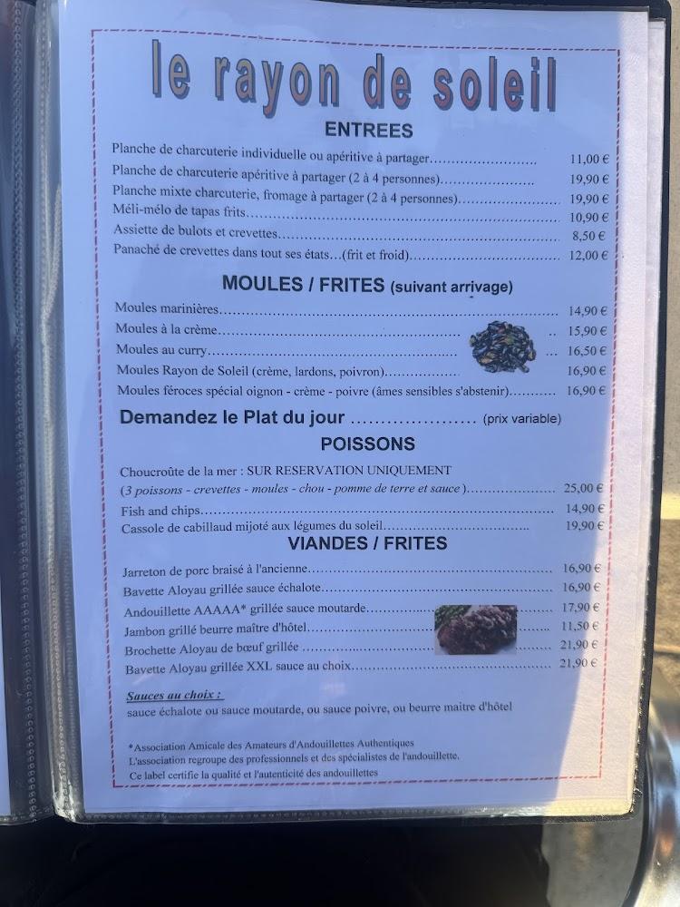 le rayon de soleil - Menu Image 2