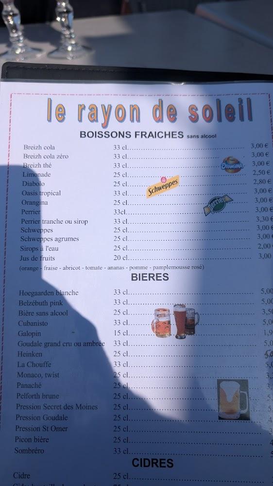 le rayon de soleil - Menu Image 4